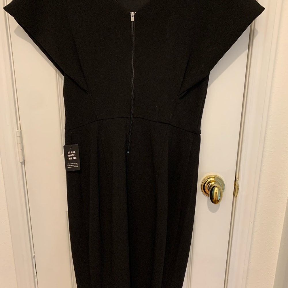 Express NWT Black Dress Size M with Short Cap Sleeve Detail